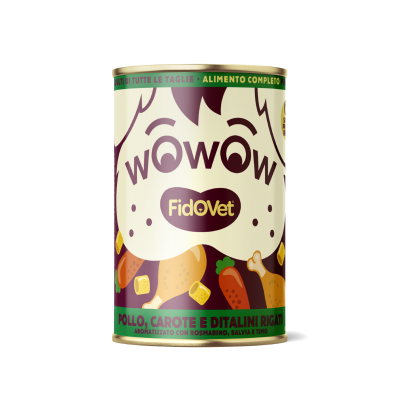 Wowow Chicken with Carrots and Ditalini Rigati - Adult - 12 x 400 g
