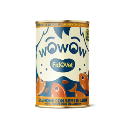Wowow Salmon and Flax seeds 12 x 400 g
