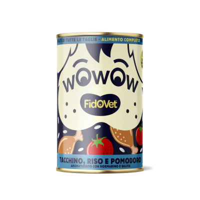 Wowow Turkey with Rice and Tomato - Adult - 12 x 400 g